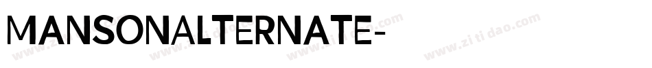 MansonAlternate字体转换