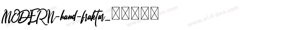 MODERN_hand_fraktur字体转换