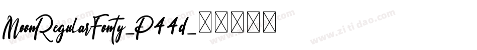 MoonRegularFonty-P44d字体转换