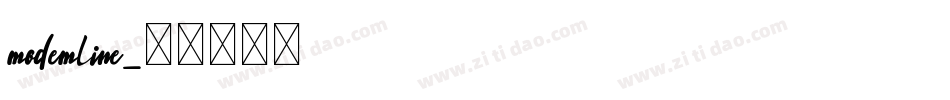 modemline字体转换