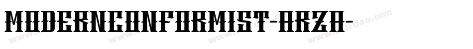 ModernConformist-ARZA字体转换