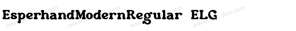EsperhandModernRegular-3ELG字体转换
