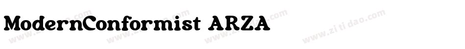 ModernConformist-ARZA字体转换