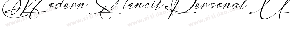 ModernStencilPersonalUse-LLa4字体转换