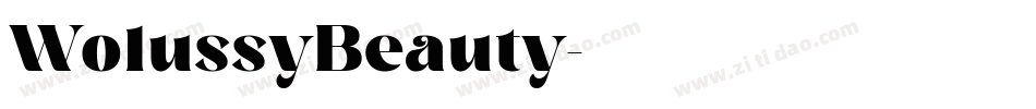 WolussyBeauty字体转换