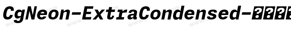 CgNeon-ExtraCondensed字体转换