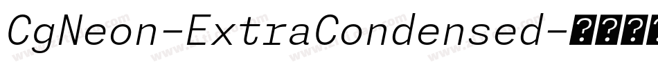 CgNeon-ExtraCondensed字体转换