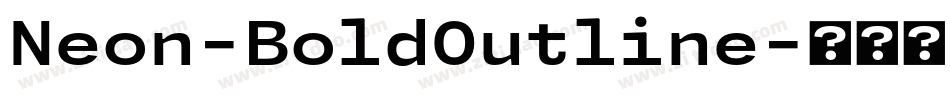 Neon-BoldOutline字体转换