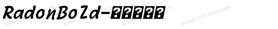 RadonBold字体转换