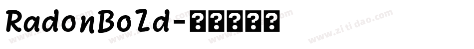 RadonBold字体转换