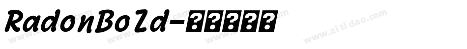 RadonBold字体转换
