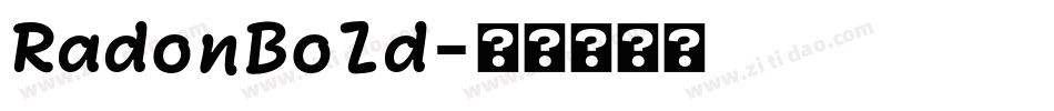 RadonBold字体转换