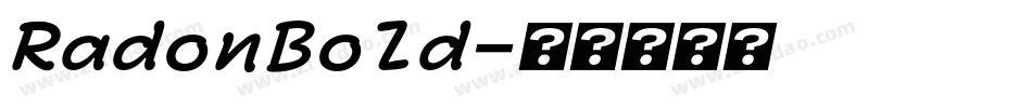 RadonBold字体转换