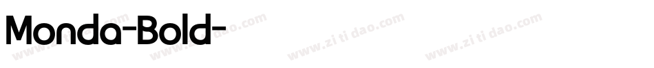 Monda-Bold字体转换