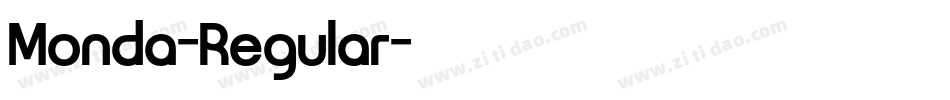 Monda-Regular字体转换