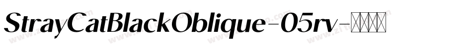 StrayCatBlackOblique-05rv字体转换