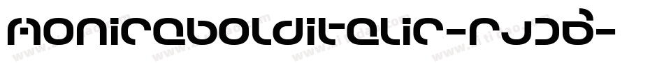 MonicaBoldItalic-RjD6字体转换