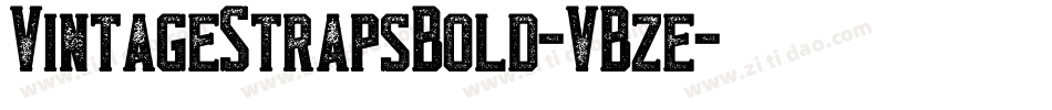 VintageStrapsBold-VBze字体转换