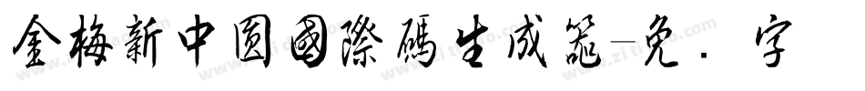 金梅新中圓國際碼生成器字体转换
