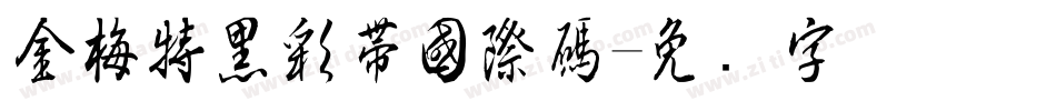 金梅特黑彩帶國際碼字体转换