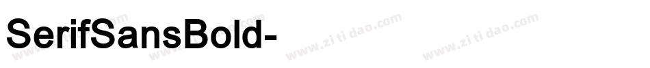 SerifSansBold字体转换