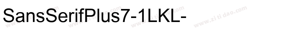SansSerifPlus7-1LKL字体转换