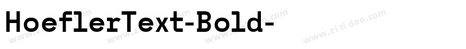 HoeflerText-Bold字体转换