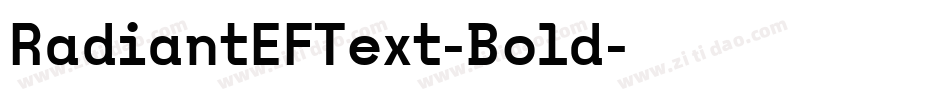 RadiantEFText-Bold字体转换