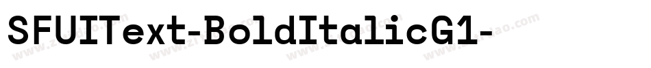SFUIText-BoldItalicG1字体转换