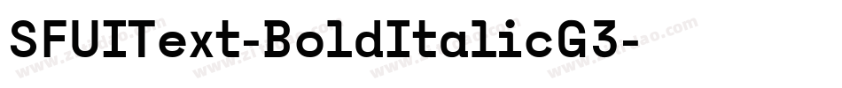 SFUIText-BoldItalicG3字体转换