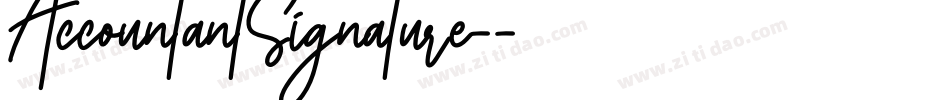 AccountantSignature-字体转换