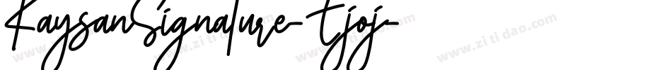 KaysanSignature-Ejoj字体转换