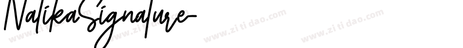 NalikaSignature字体转换
