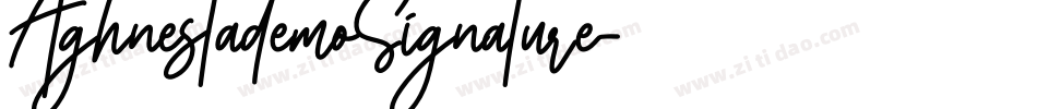 AghnestademoSignature字体转换