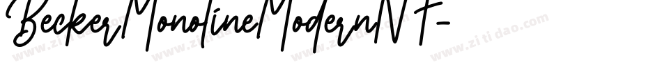 BeckerMonolineModernNF字体转换