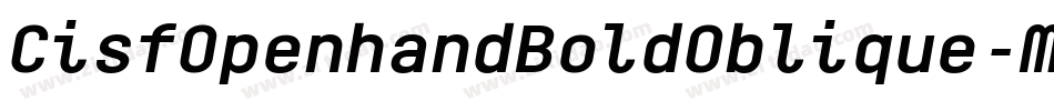 CisfOpenhandBoldOblique-MwpY字体转换