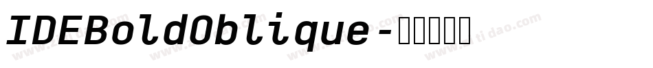 IDEBoldOblique字体转换