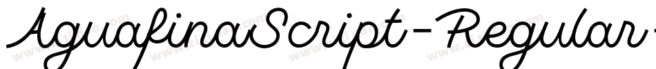 AguafinaScript-Regular字体转换
