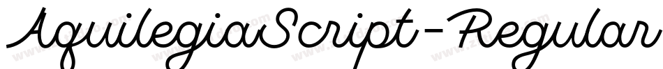AquilegiaScript-Regular字体转换