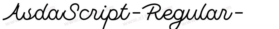 AsdaScript-Regular字体转换