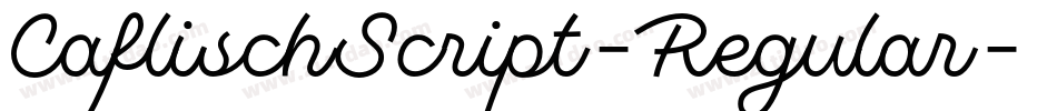 CaflischScript-Regular字体转换