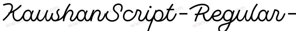 KaushanScript-Regular字体转换