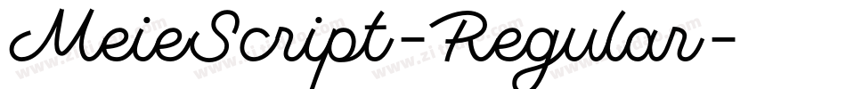 MeieScript-Regular字体转换