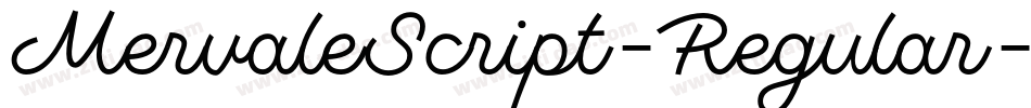 MervaleScript-Regular字体转换