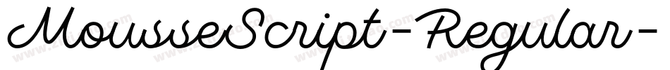 MousseScript-Regular字体转换