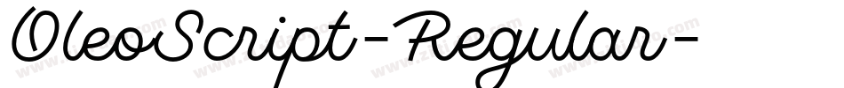 OleoScript-Regular字体转换