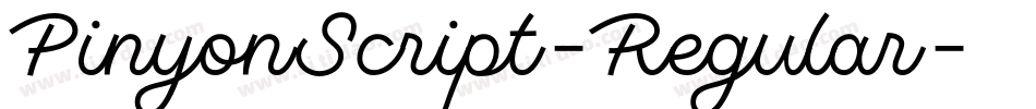 PinyonScript-Regular字体转换