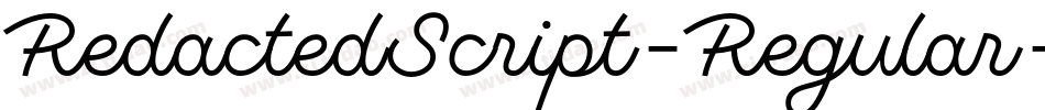 RedactedScript-Regular字体转换