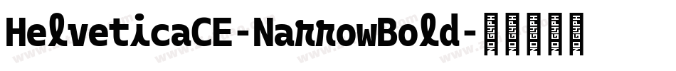 HelveticaCE-NarrowBold字体转换