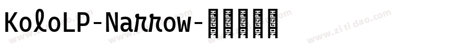 KoloLP-Narrow字体转换